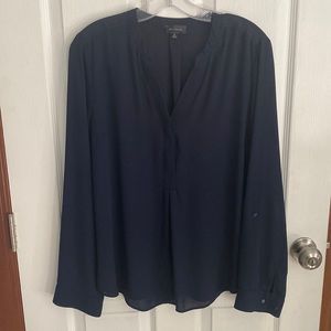 Navy Collarless blouse from The Limited Size XL